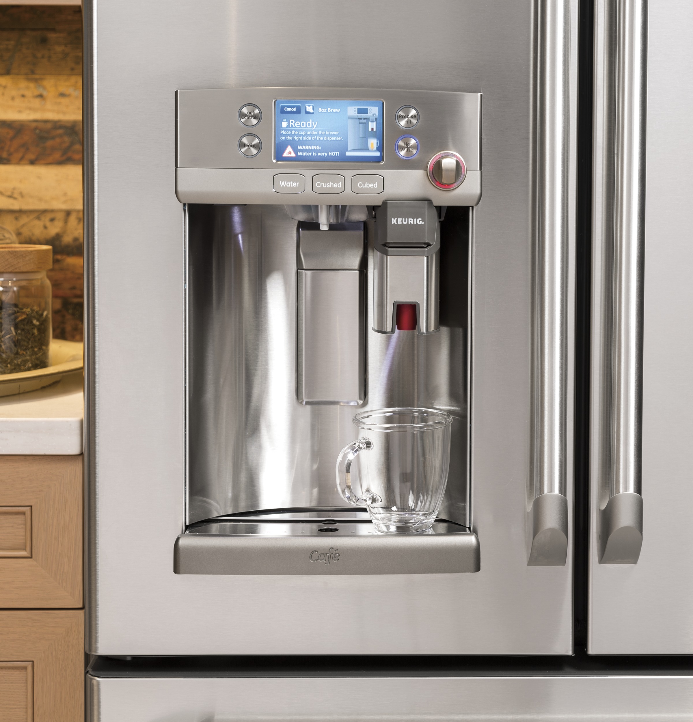 GE Cafe™ Series Refrigerator with Keurig® KCup® Brewing System Now Available at Lowe's Stores